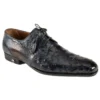 Mauri 1188/1 Wonder Blue Genuine Ostrich Hand-Painted Shoes.
