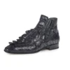 Mauri Charcoal Grey Genuine Hornback Crocodile Tail Boots.