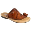 Mauri 1622/3 Cognac / Brick Genuine Lizard Painted Sandals.