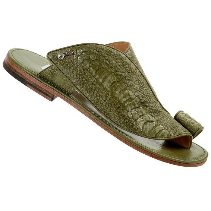 Mauri 1951/5 Brown Genuine Ostrich Leg Sandals. - Image 6