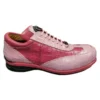 Mauri "Swamp" 8690 Fuchsia / Pink Genuine Baby Crocodile Hand-Painted Casual Sneakers.