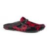 Mauri "3423/2" Red / Black Genuine Pony / Karung Half Shoes.