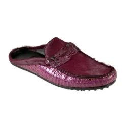 Mauri 3465 Burgundy Genuine Python / Pony Hair Half Shoes.
