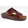 Mauri "5083" Bordo Genuine Ostrich / Ostrich Leg Platform Sandals.