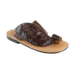 Mauri 5087 Sport Rust Genuine Ostrich / Baby Crocodile Sandals.