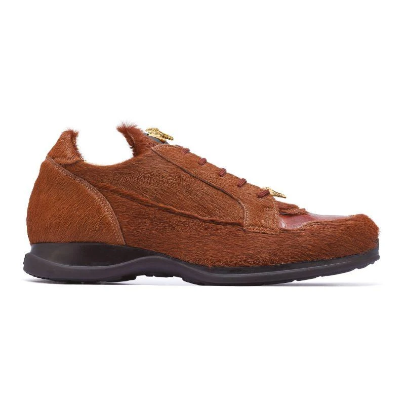 Mauri Mustang 8594 Honey Genuine Crocodile / Pony Hair Sneakers. - Image 2