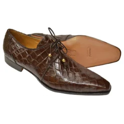 Mauri 53125 Sport Rust Genuine All-Over Alligator Belly Skin Shoes