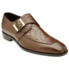 Belvedere "Josh" Brown Genuine Ostrich Monk Strap Loafer 114011.