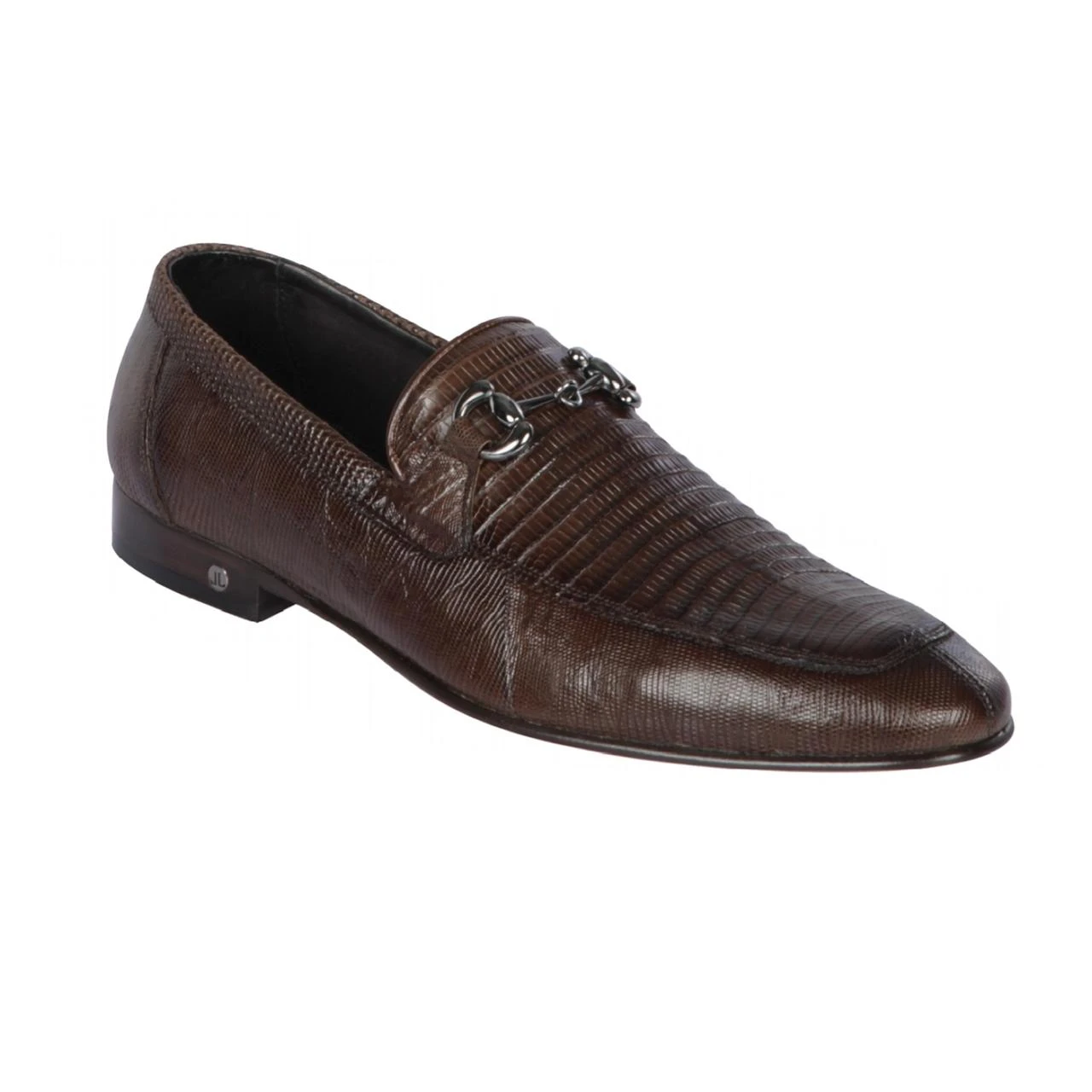 Lombardy Faded Brown Genuine Lizard Skin Horsebit Loafer Shoes ZLD010716.