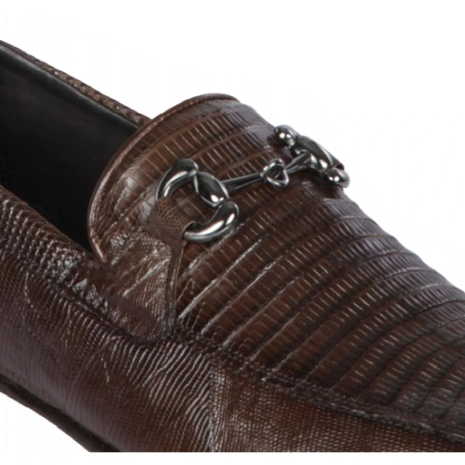 Lombardy Faded Brown Genuine Lizard Skin Horsebit Loafer Shoes ZLD010716. - Image 2