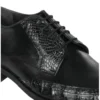 Lombardy Black Genuine Crocodile / Leather Wingtip Dress Shoe ZLM018205.
