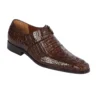 Lombardy Brown Genuine Crocodile Hornback Dress Shoe ZLM020207.