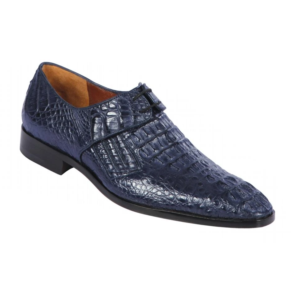 Lombardy Navy Genuine Crocodile Hornback Dress Shoe ZLM020210.