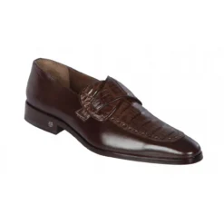 Lombardy Brown Genuine Crocodile / Leather Wingtip Dress Shoe ZLM038207.
