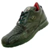 Fennix Italy "Mason" Olive Green Crocodile / Calfskin Sneakers With Eyes