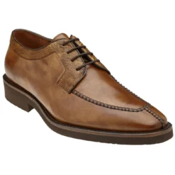 Belvedere "Samuel" Antique Almond Genuine Ostrich / Italian Calfskin Ultra Light Rubber Sole Lace-up 4B5.