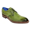 Fennix Italy "Tyler" Olive Genuine Alligator / Calfskin Lace-Up Shoes.