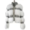 Winter Fur Ladies Natural White Genuine Raccoon Jacket W02S01WT.