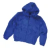 Winter Fur Ladies Royal Blue Skin Rabbit Jacket With Detachable Hood W05S04RB.