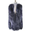 Winter Fur Ladies Grey Genuine Fox Fur 3/4 Vest W53V02GY.