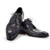 Mauri Charcoal Grey Genuine Alligator Oxford Shoes.