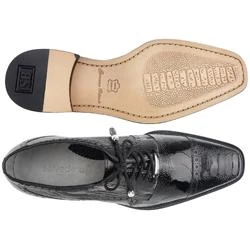 Belvedere "Batta" Black All-Over Genuine Ostrich Lace-Up Shoes 14006. - Image 2