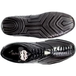 Belvedere "Bene" Black Genuine Ostrich And Leather Casual Sneakers 2010. - Image 2