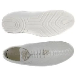 Belvedere "Bene" White Genuine Ostrich And Leather Casual Sneakers 2010. - Image 2