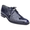 Belvedere "Lago" Navy All-Over Genuine Alligator Shoes 14010.
