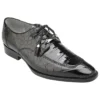 Belvedere "Lorenzo" Black Genuine All-Over Alligator Shoes B01.