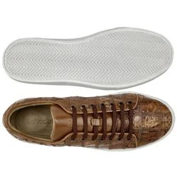 Belvedere "Santo" Honey Genuine Crocodile Patchwork Casual Sneakers Y02. - Image 2