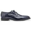 Belvedere "Siena" Navy All-Over Genuine Ostrich Shoes 1463.