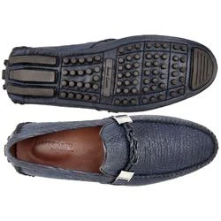Belvedere "Zante" Navy Blue Genuine Shark Loafer Shoes 24V. - Image 2