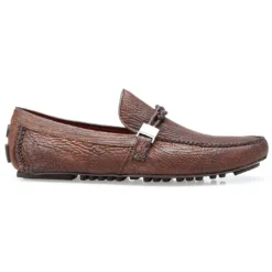 Belvedere "Zante" Tobacco Genuine Shark Loafer Shoes 24V.