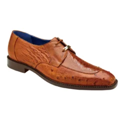Belvedere "Bolero" Antique Almond Genuine Quill Ostrich Dress Shoes.