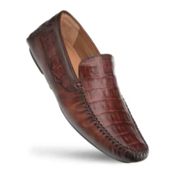 Mezlan "RX7347-F" Sport Genuine Crocodile / Calf-Skin Leather Driver Moccasin Loafer Shoes.