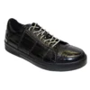 Fennix Italy "Adam" Black Genuine Alligator Sneakers.
