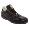 Fennix Italy "Jack" Chocolate Genuine Hornback Crocodile / Calf Sneakers.