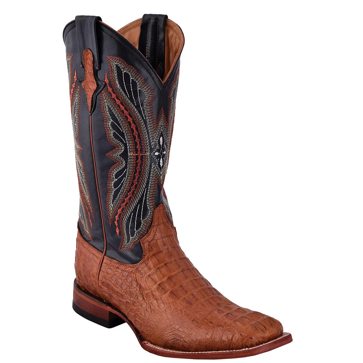 Ferrini 10493-02 Cognac Genuine Crocodile Leather S-Toe Cowboy Boots.