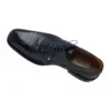 Ferrini 203 Navy Genuine Alligator / Ostrich Lace Up Cap Toe Shoes.
