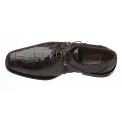 Ferrini 205/528 Chocolate Genuine Alligator Derby Shoes.