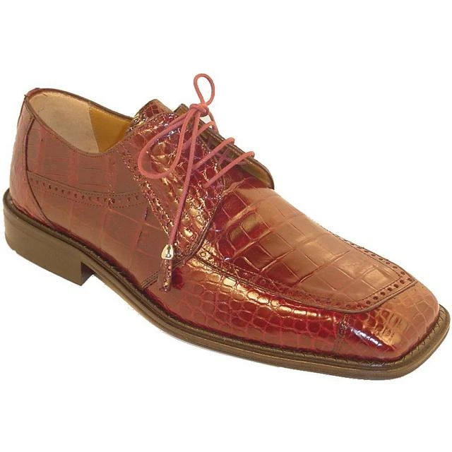 Ferrini 206/151 Burgundy Genuine Alligator Shoes