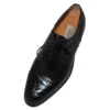 Ferrini 3724 Black Genuine Alligator Lace Up Cape Toe Shoes.