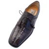 Ferrini 3874 Chocolate Genuine Hornback Alligator Tail Lace Up Shoes.