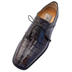 Ferrini 3874 Chocolate Genuine Hornback Alligator Tail Lace Up Shoes.