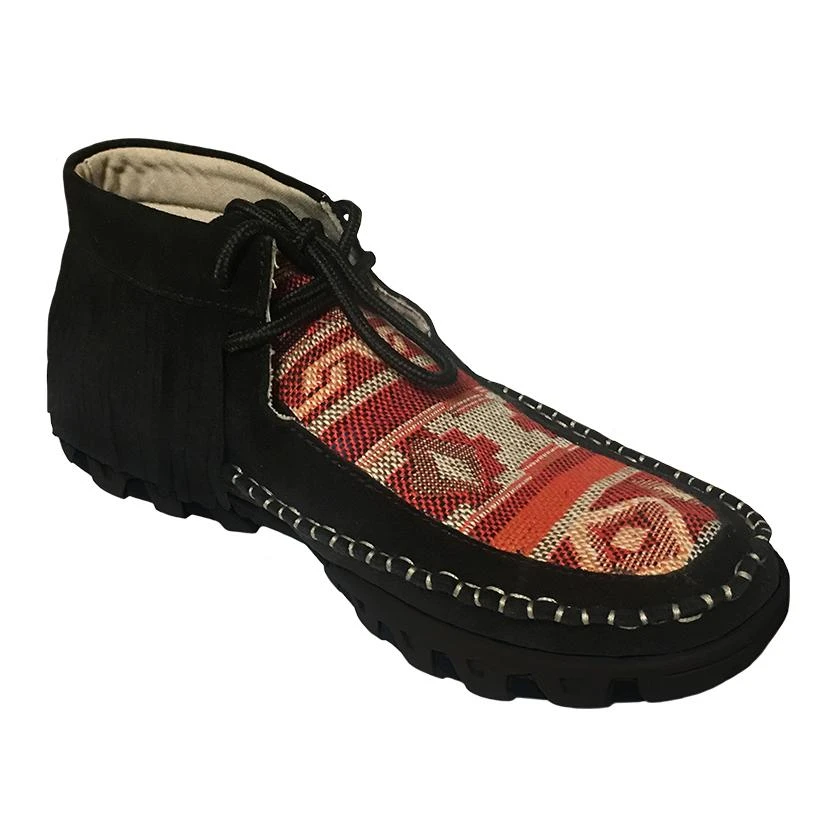 Ferrini Ladies 65322-04 Black Genuine Microsuede Moccasins Laceup Shoes.