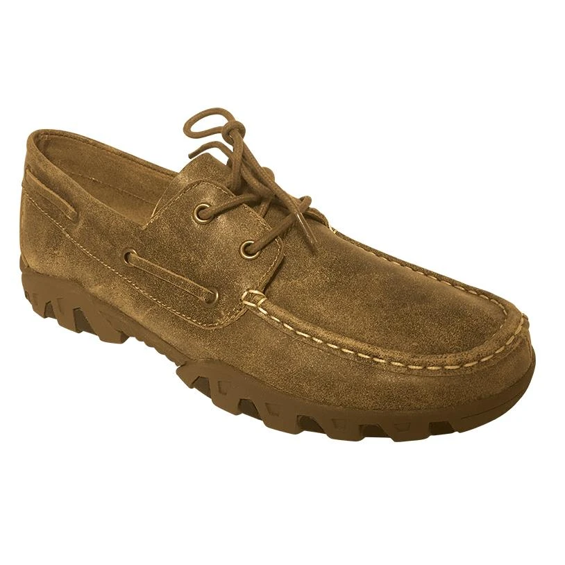 Ferrini Ladies 65322-14 Mocha Genuine Microsuede Moccasins Lace-Up Boots.