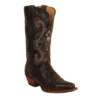 Ferrini Ladies 81061-35 Black Old Crazy Distressed Genuine Cowhide Boots