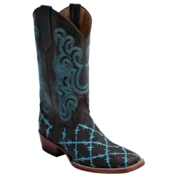 Ferrini Ladies 81293-50 Chocolate Genuine Leather S-Toe Cowboy Boots.