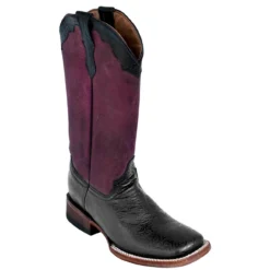 Ferrini Ladies 81893-04 Black / Purple Genuine Cowhide Leather S-Toe Cowboy Boots.